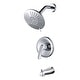 preview thumbnail 9 of 30, WOWOW Single Handle 5-Spray Round Shower Faucet with Tub Spout Polished Chrome