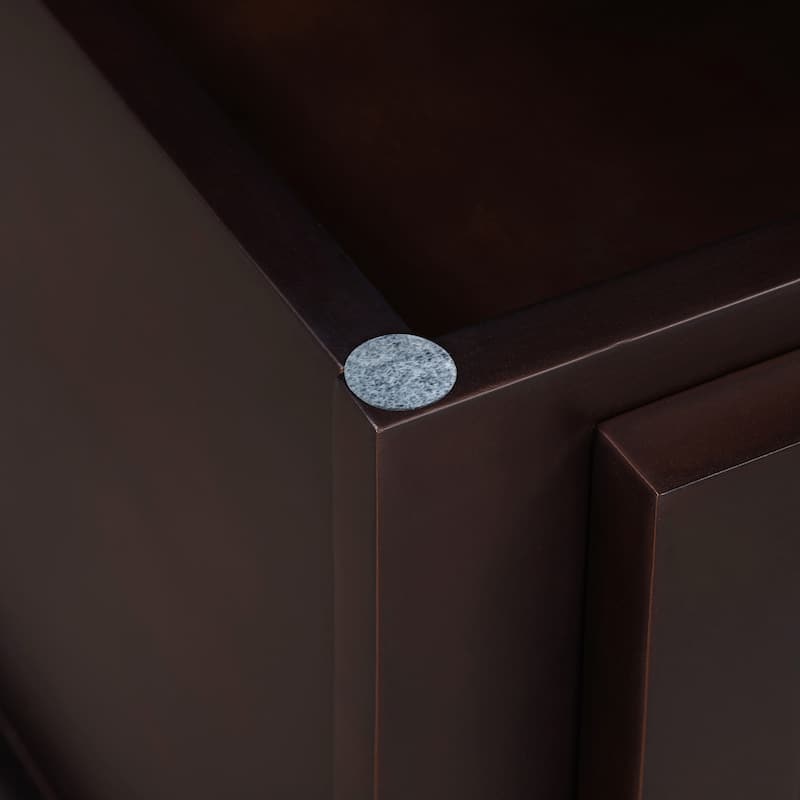 Roomfitters Classic Entryway Bench with Cushion, 3 Hidden Storage Spaces, Grooved Doors and Round Handles