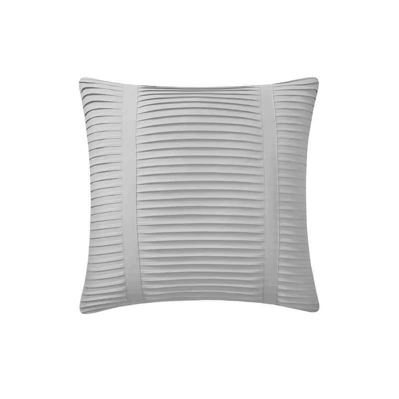 Hamden Pleated Blue Comforter Set - Twin - Grey - King