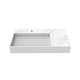 preview thumbnail 24 of 175, Juniper Stone Solid Surface Wall-mounted Vessel Sink 36" Left Basin - Marble