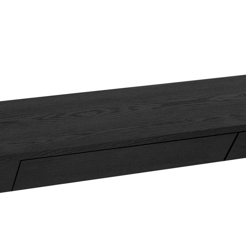 60" Farmhouse Console Table with 2 Concealed Drawers and Durable Waterfall Design