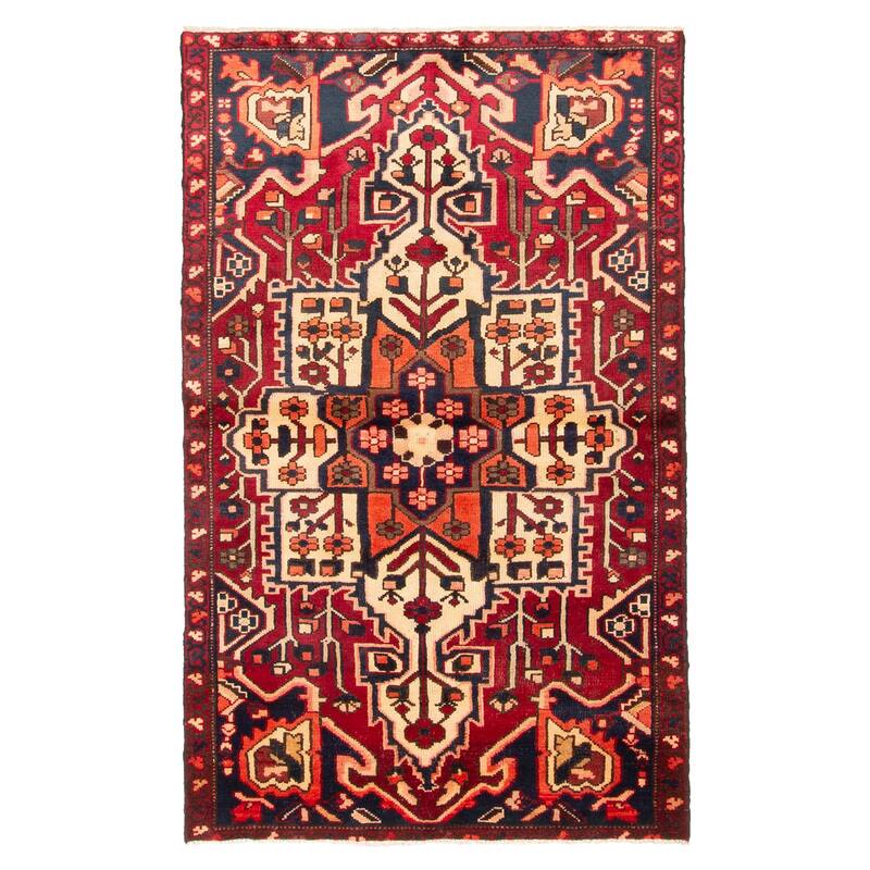 ECARPETGALLERY Hand-knotted Anadol Red Wool Rug - 3'8 x 5'11