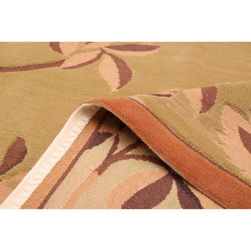 ECARPETGALLERY Hand-knotted Opulence Olive Wool Rug - 6'1 x 9'0