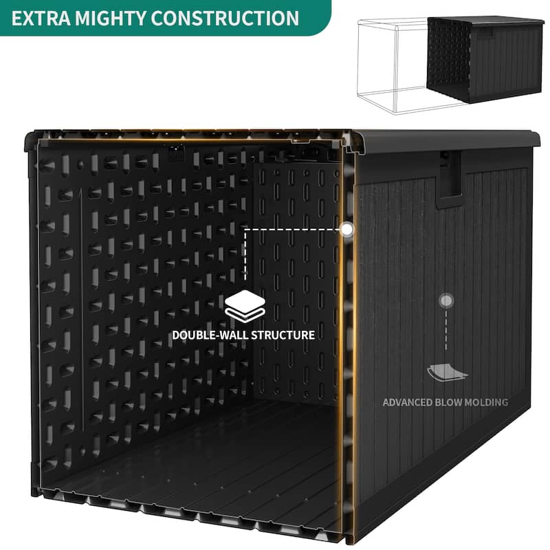 230 Gallon Outdoor Storage Waterproof Deck Box - N/A