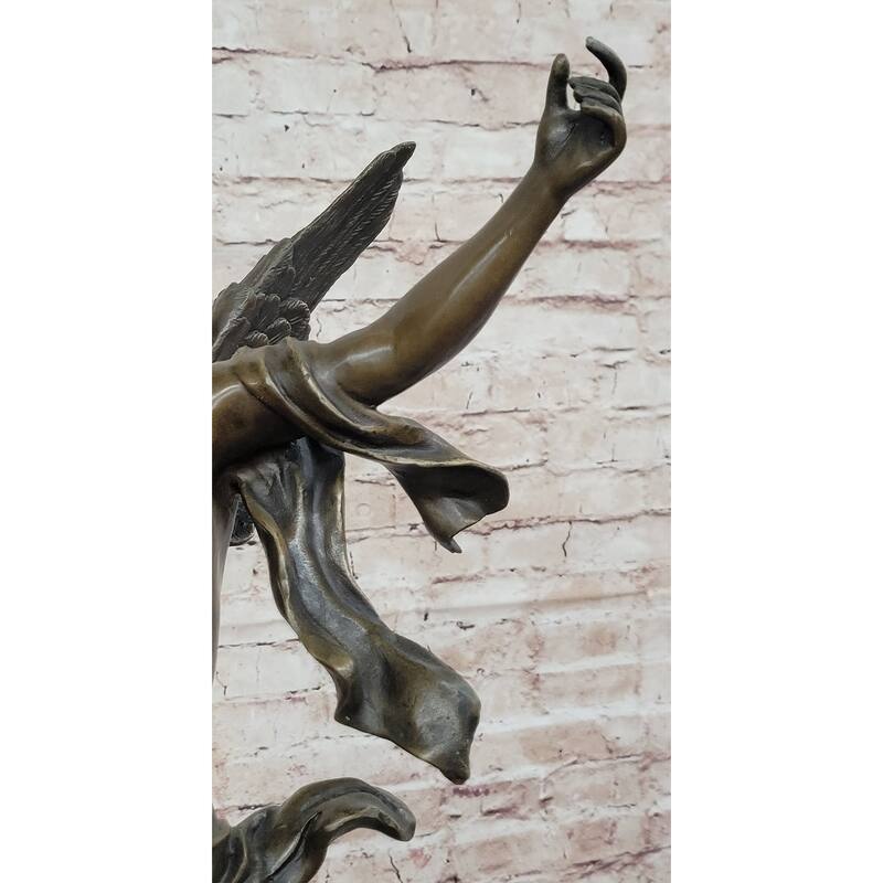 Vintage Style Bronze Putti Cherub Angel Child Cupid W/ Arrows Sculpture Statue