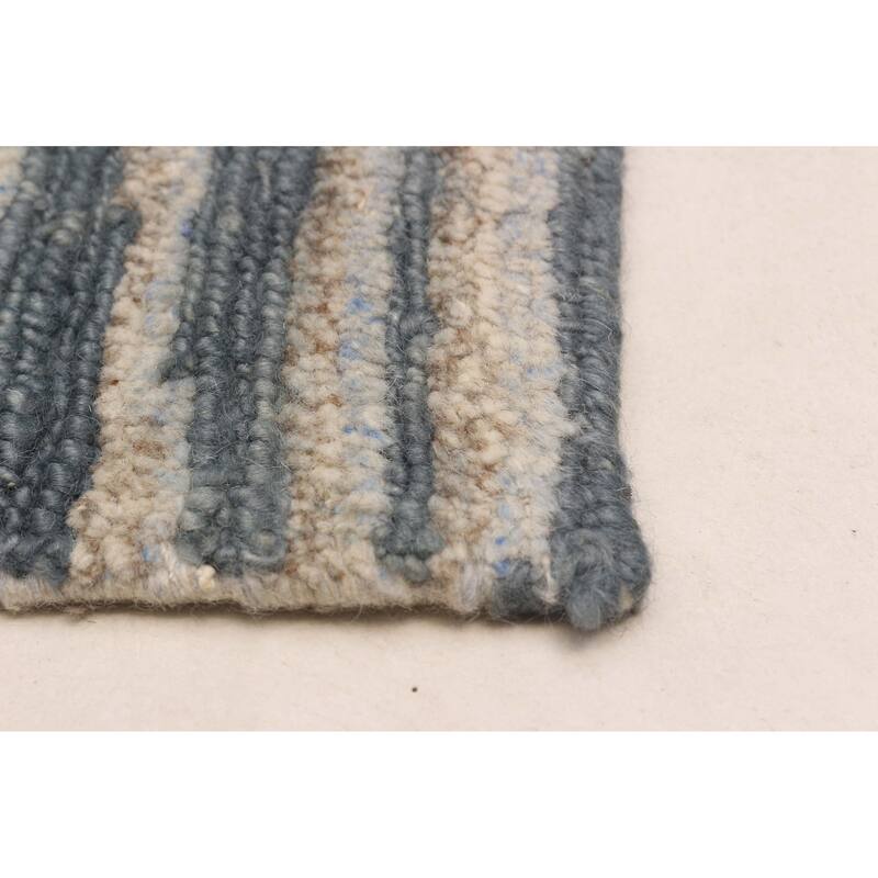 ECARPETGALLERY Hand-knotted Tangier Grey Wool Rug - 9'10 x 13'8
