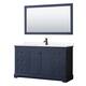 Option Dark Blue, Black Trim, White Cultured Marble Top