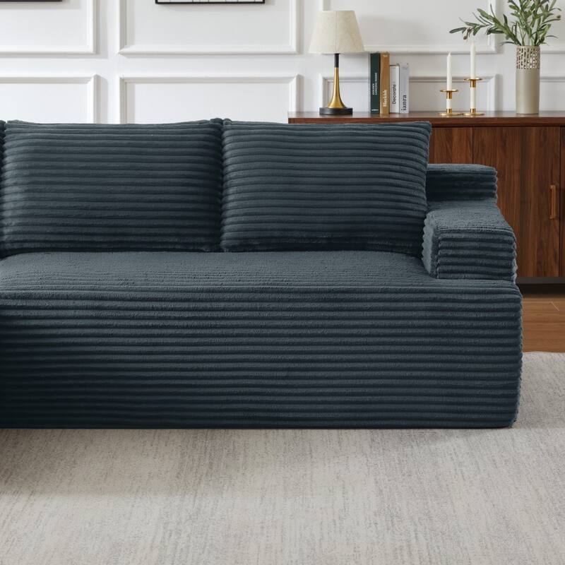 96.1" Modern L-Shaped Cloud Sectional Sofa, No Assembly Required