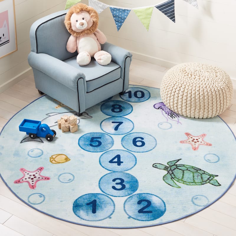 SAFAVIEH Kids Playhouse Machine Washable Slip Resistant Tana Abstract