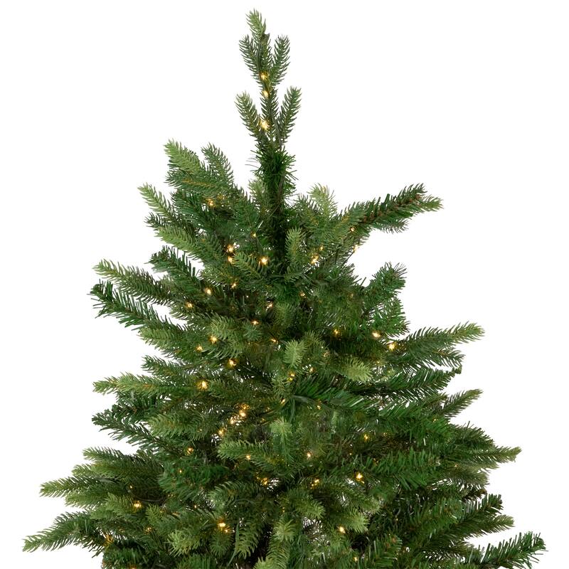 7.5' Full Riverton Fir Artificial Christmas Tree, Warm White Lights - 7.5 Foot