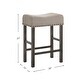 preview thumbnail 8 of 8, Set of 2 Linen Upholstered Counter Height Stool