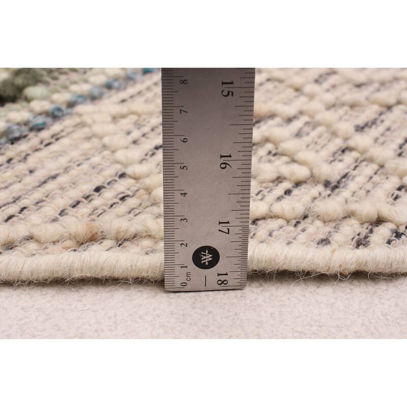 ECARPETGALLERY Braid weave Sienna Ivory Wool Rug - 4'10 x 4'10