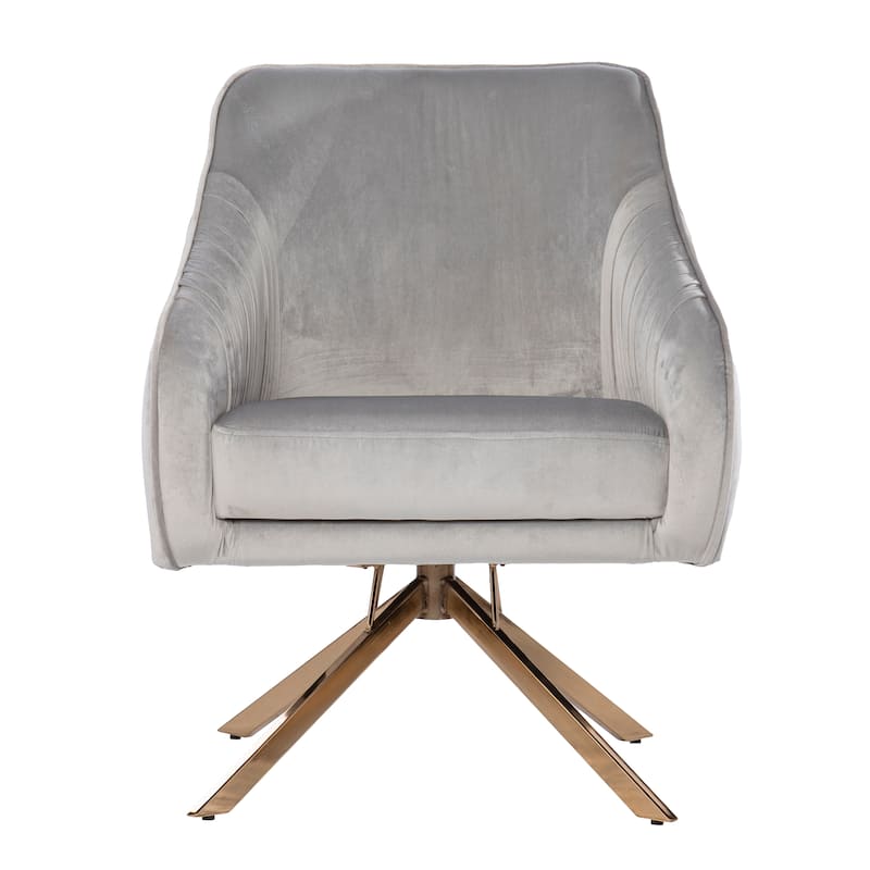 SEI Furniture Pacoima Glam Silver Fabric Accent Chair
