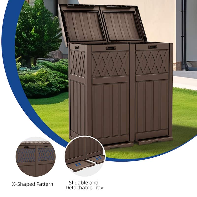 Outdoor Trash Can Deck Box