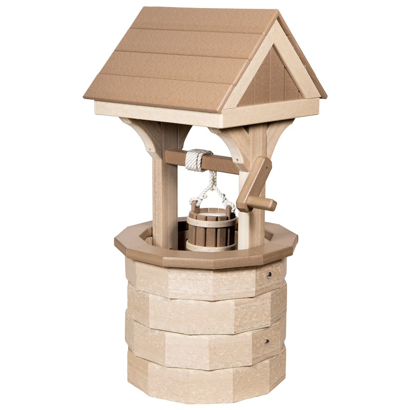 Poly Wishing Well - Birchwood and Weatherwood - Large