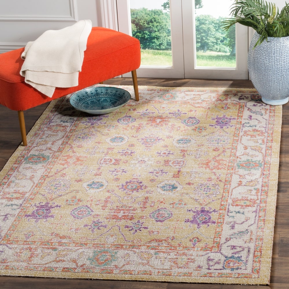 SAFAVIEH Windsor Lottie Shabby Chic Silky Distressed Rug