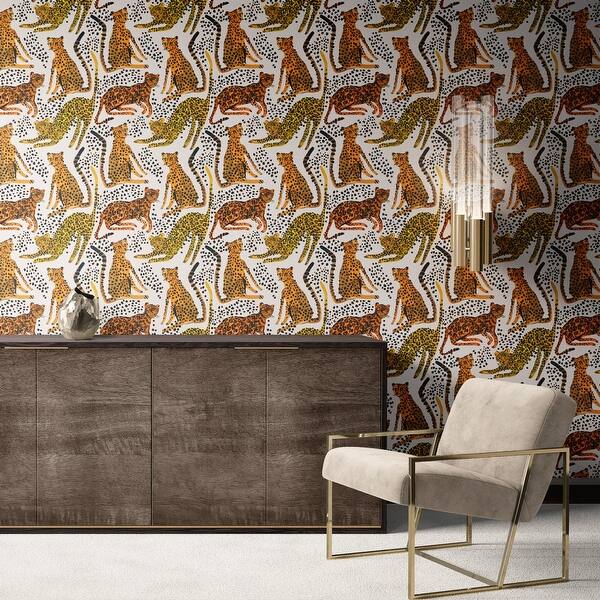 Leopard Peel and Stick Wallpaper Overstock 35051541