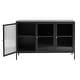 preview thumbnail 14 of 27, Rye Studio Brianne Modern Metal & Glass 3-Door Sideboard