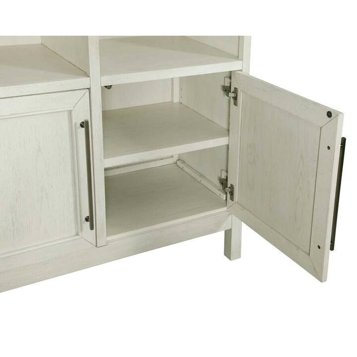 Modern Wood Arched Display Cabinet/Bookcase, Office Shelving, Storage Cabinet, Fully Assembled, White - 40"w x 76"h x 17"d