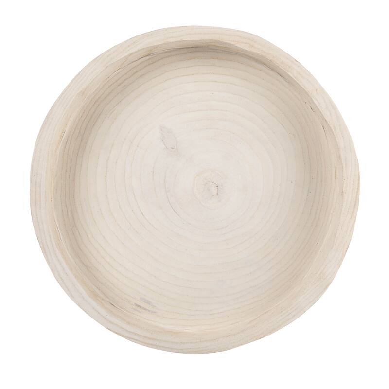 Hand-Carved Decorative Paulownia Wood Tray
