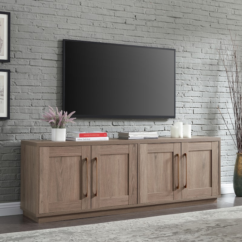Tillman Rectangular TV Stand for TV's up to 75" - Antiqued Gray Oak