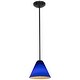 preview thumbnail 3 of 3, Access Lighting Martini - E26 LED Rod Pendant - Oil Rubbed Bronze Finish - Cobalt Glass Shade