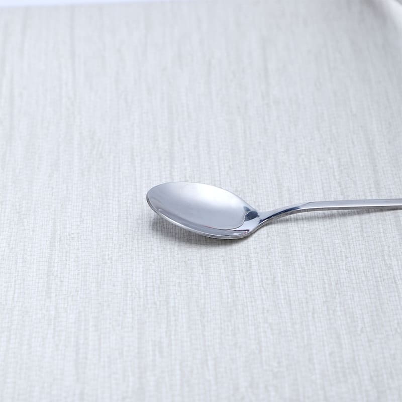 Stainless Steel Long Handle Tea Coffee Ice Cream Spoon Silver Tone 4pcs - Silver Tone