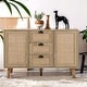 preview thumbnail 2 of 36, Rattan Drawer Accent Storage Cabinet for Living Room 3 Drawers + 2 Shelves Cabinet