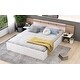 preview thumbnail 5 of 24, Modern Simple Queen Size Platform Bed with Shelves, USB Ports and Sockets Multi-Functional Bed Frame for Kids Teens Adults