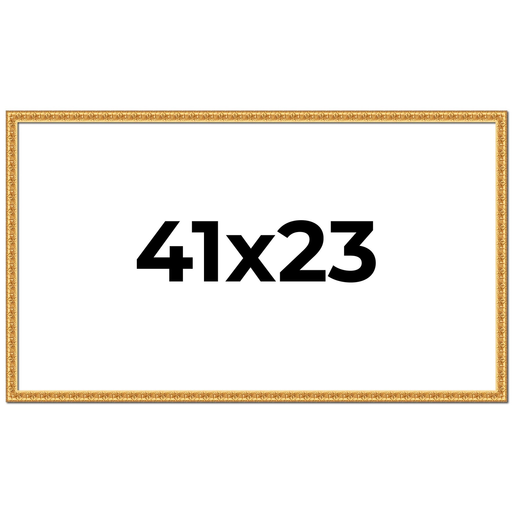 41x23 Frame Gold Real Wood Picture Frame Width 1 inches | Interior
