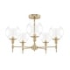 preview thumbnail 8 of 12, Hunter Xidane Metal and Glass Orb Chandelier - Entry, Kitchen or Dining Room Table, Bedroom - Mid-Century Modern, Transitional