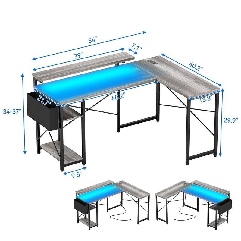 L Shaped Gaming Computer Desk