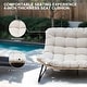 preview thumbnail 5 of 48, Double Papasan Chair Loveseat with Cushion, All-weather PE Rattan and Metal Frame for Indoor Outdoor