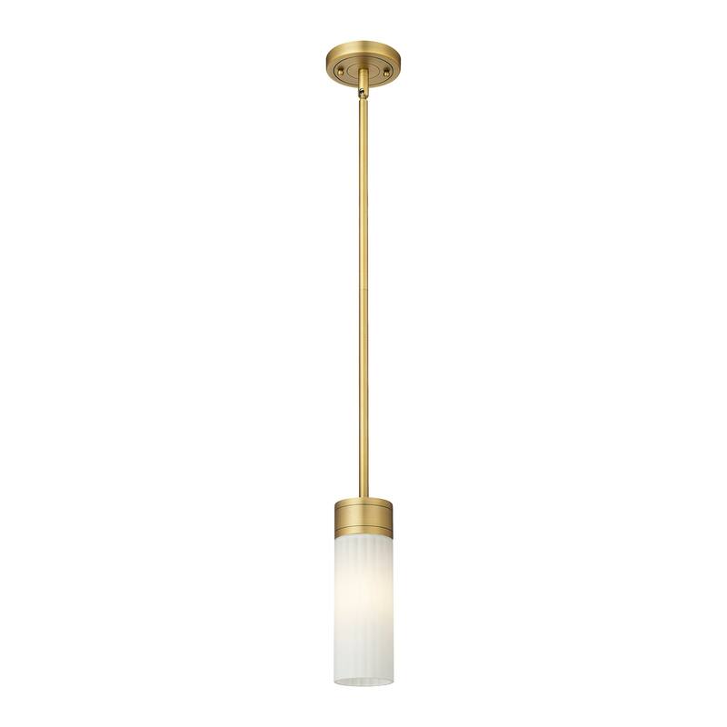 Innovations Lighting Empire - 1 Light 8" Stem Hung Pendant - Brushed Brass/Matte White