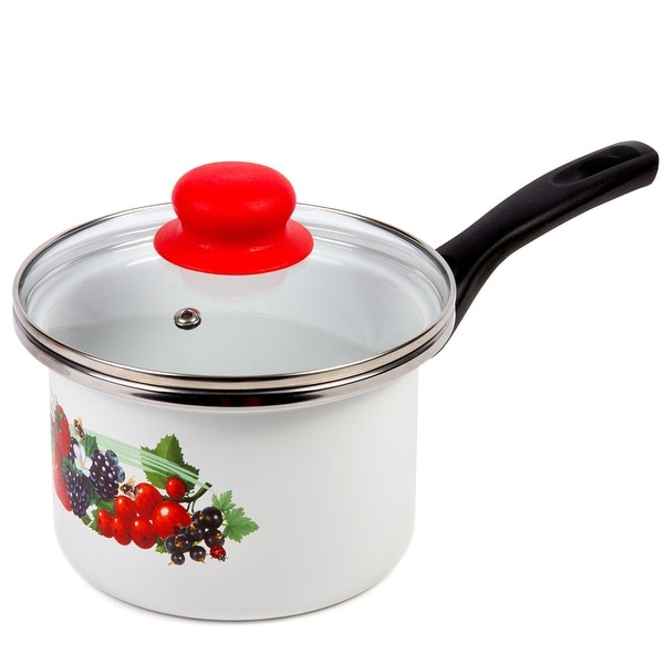 STP Goods Berries Enamel on Steel 1.6-quart Saucepan w/Lid. Opens flyout.