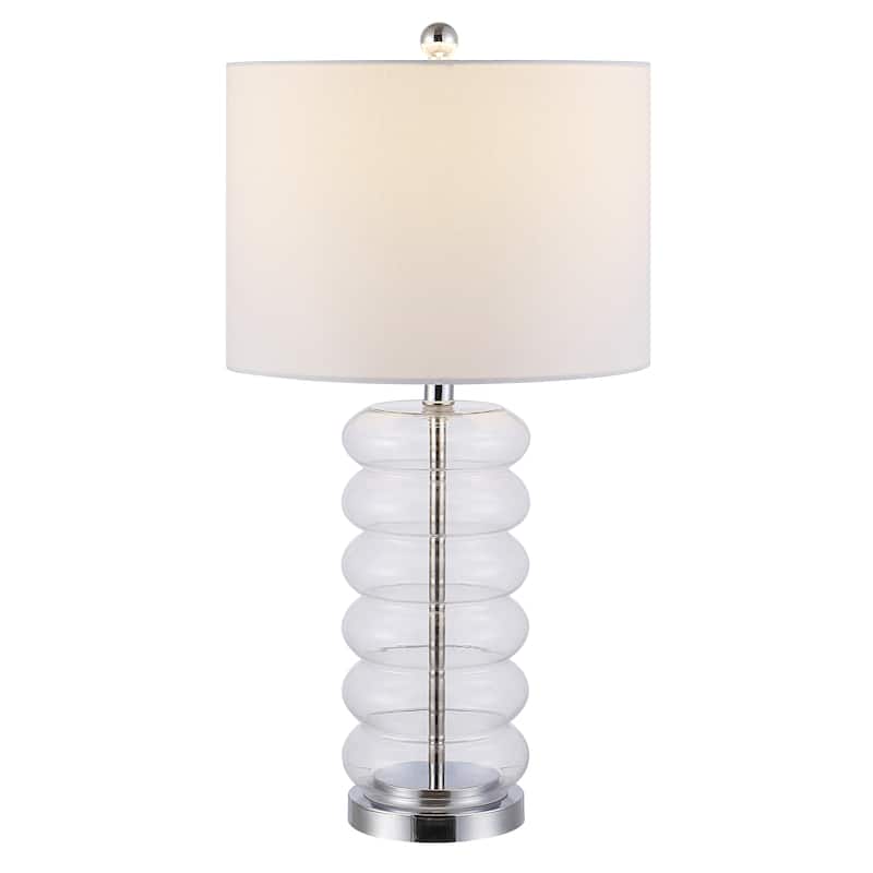SAFAVIEH Lighting Carolanne 26.5-inch Glass Table Lamp - 14" x 14" x 26.5" - 14Wx14Dx27H