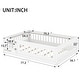 preview thumbnail 66 of 94, White Bed Frame Montessori Bed Twin Size Toddler Floor Bed with Guardrails and Door for Children Boys Girls Kids Playroom
