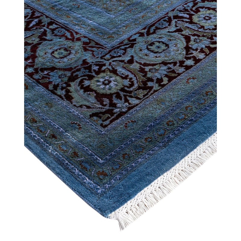Fine Vibrance One-of-a-Kind Hand-Knotted Area Rug - Blue, 10' 3" x 15' 1" - 10' 3" x 15' 1"