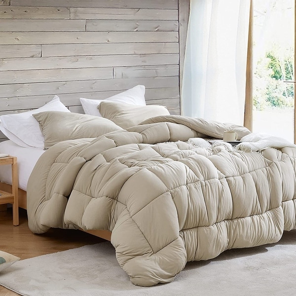 Summertime - Coma Inducer® Oversized Comforter - Cement Taupe - On