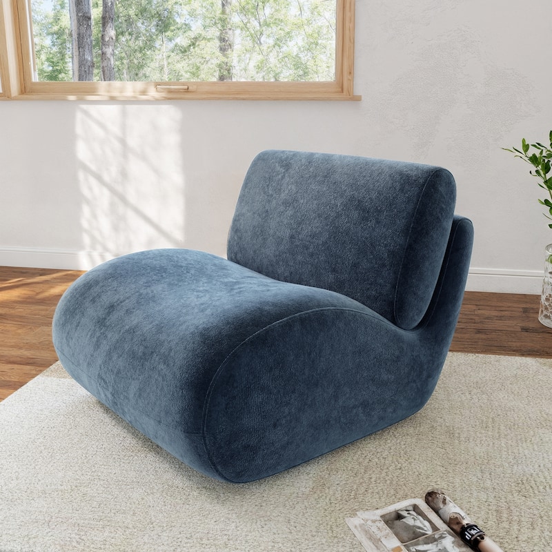 33'' Swivel Upholstered Accent Chair - Navy