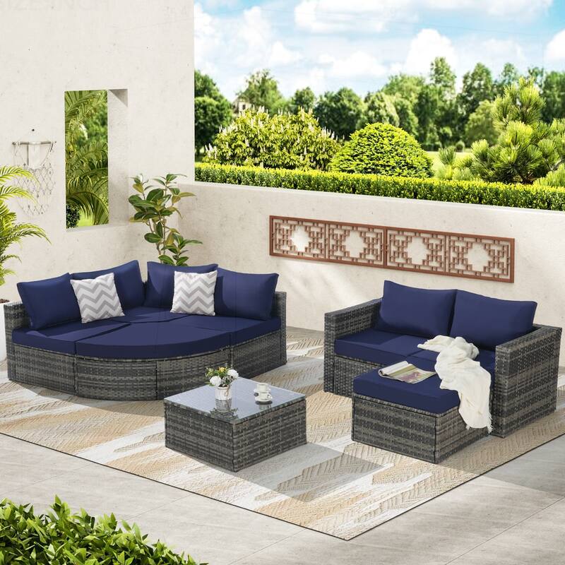 Outdoor Patio Sofa Set for Poolside Relaxation and Entertainment