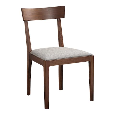 Aurelle Home Leah Solid Walnut Open Back Dining Chairs (Set of 2)