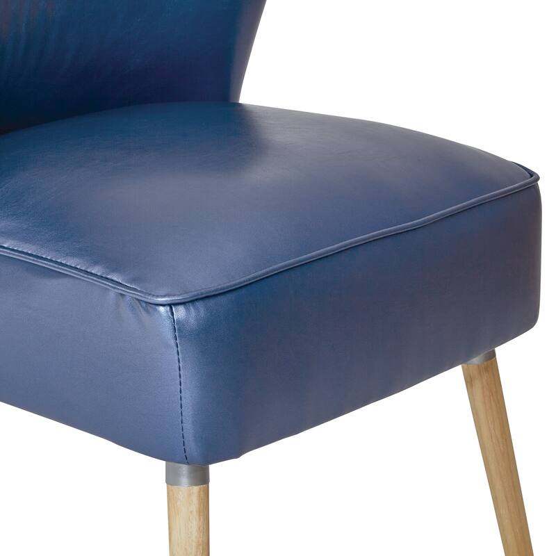 Amity Side Chair in Sizzle Pewter Fabric with Solid Wood Legs