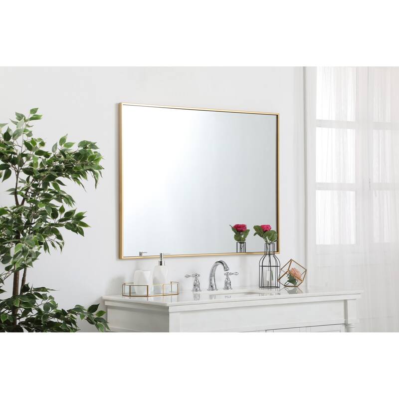 Elegant Lighting Eternity 30" x 40" Rectangular Beveled Metal Framed
