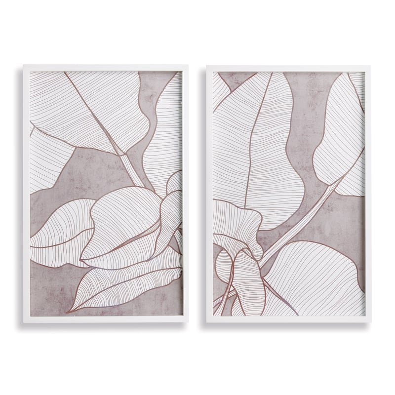 palm leaf prints, set of 2