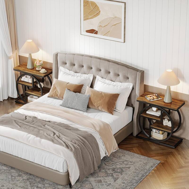 4-tier Narrow Side End Table for Living Room Bedroom