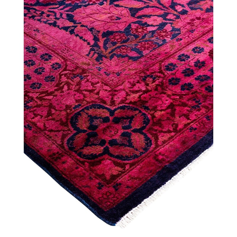 Contemporary Overdyed Wool Hand Knotted Area Rug - 6' 0" x 9' 0"