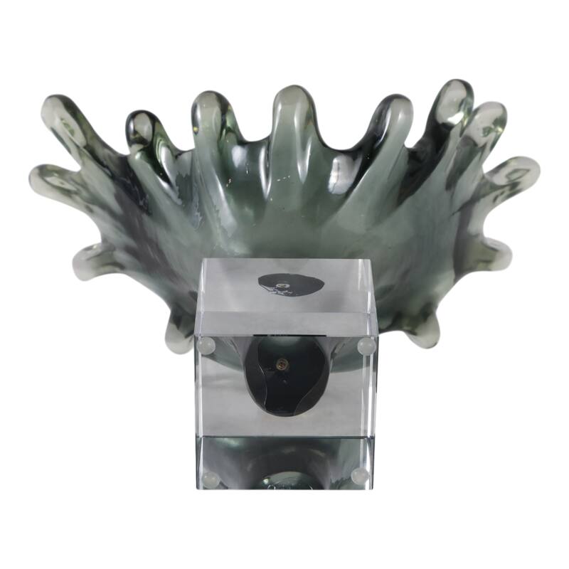 Glass Sculpture Artistic Agua Splash Elegant Decorations Living Room