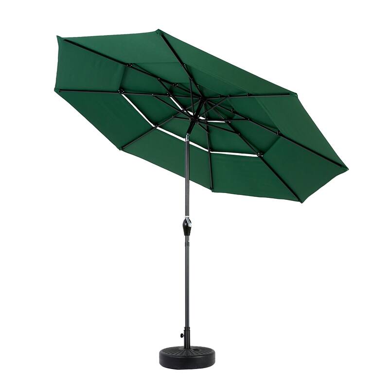 Topcraft 10ft Aluminum 3 Tier Tiltable Market Umbrella