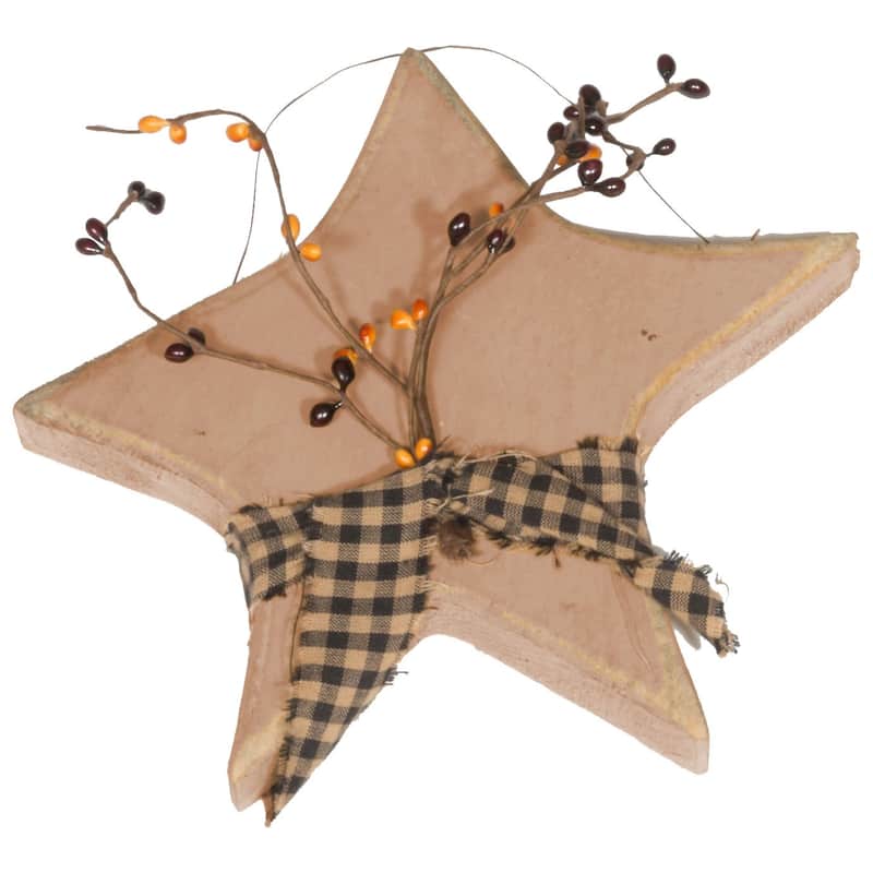 Farmhouse Small Star with Berries - Sand Brown